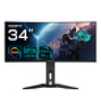 GIGABYTE Monitor de juegos curvo OLED WQHD MO34WQC de 34″ - 3440 x 1440, 175Hz, 0.03ms, KVM, 250 cd/m², FreeSync Premium Pro, DisplayHDR True Black 400, HDMI 2.1, Displayport 1.4
