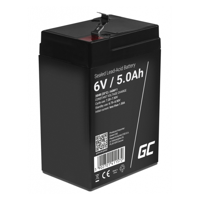 Green Cell AGM11 batería para sistema ups Sealed Lead Acid (VRLA) 6 V 5 Ah