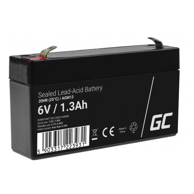 Green Cell AGM13 batería para sistema ups Sealed Lead Acid (VRLA) 6 V 1,3 Ah