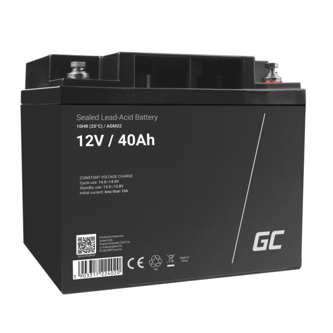 Green Cell AGM22 batería para sistema ups Sealed Lead Acid (VRLA) 12 V 40 Ah