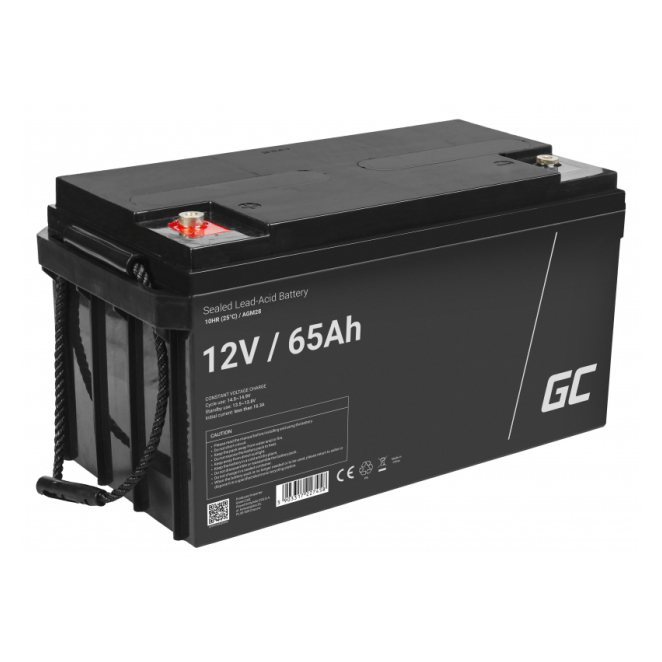 Green Cell AGM28 batería recargable industrial Sealed Lead Acid (VRLA) 65000 mAh 12 V