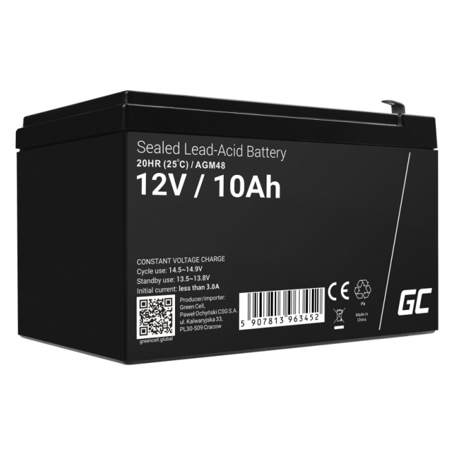 Green Cell AGM48 batería para sistema ups Sealed Lead Acid (VRLA) 12 V 10 Ah