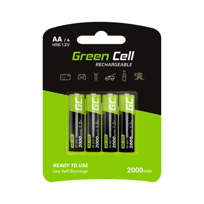 Green Cell GR02 pila doméstica Batería recargable AA Níquel-metal hidruro (NiMH)