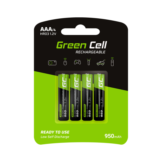 Green Cell GR03 pila doméstica Batería recargable AAA Níquel-metal hidruro (NiMH)