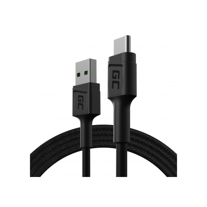 Green Cell KABGC22 cable USB USB 2.0 1,2 m USB A USB C Negro