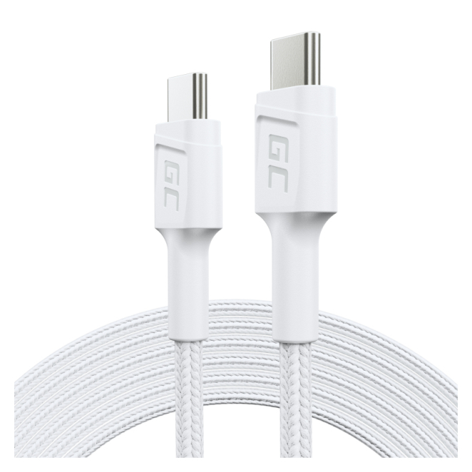 Green Cell KABGC29W cable USB USB 3.2 Gen 1 (3.1 Gen 1) 2 m USB C Blanco