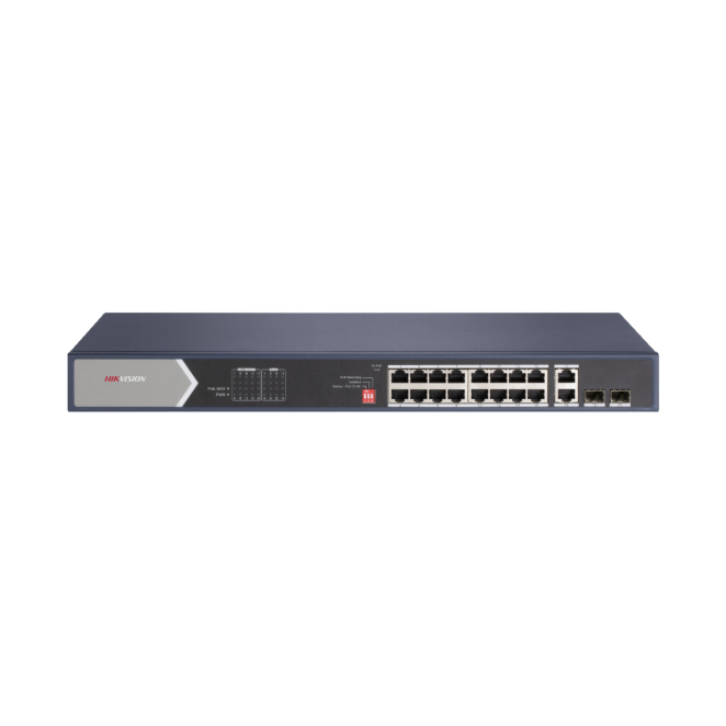 Hikvision DS-3E0520HP-E switch No administrado Gigabit Ethernet (10/100/1000) Energía sobre Ethernet (PoE) Azul