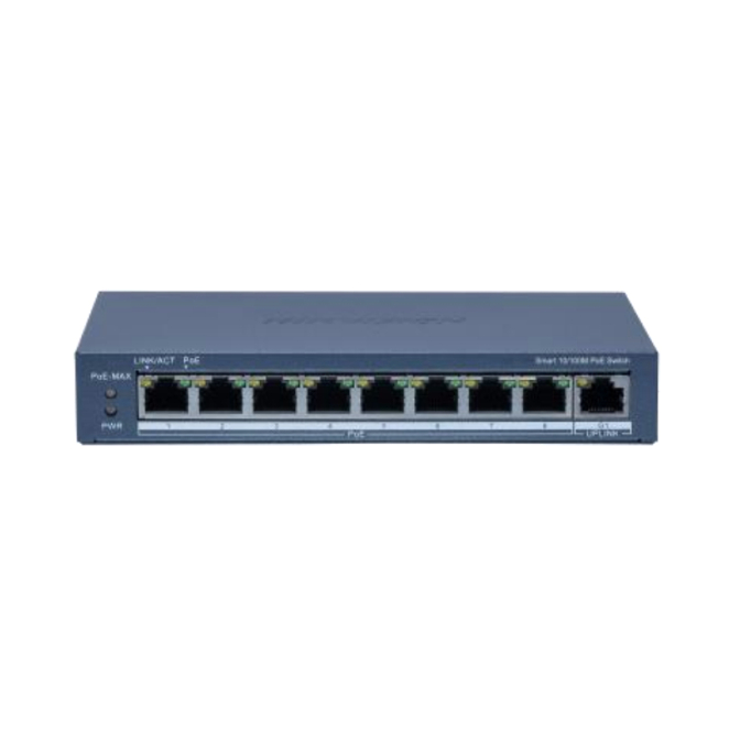 Hikvision DS-3E1309P-EI(B) switch Gestionado Fast Ethernet (10/100) Energía sobre Ethernet (PoE)