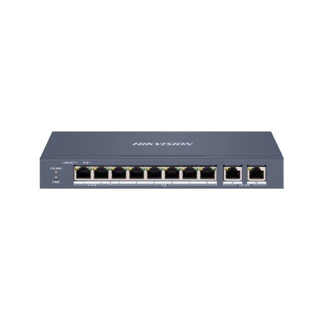 Hikvision DS-3E1310HP-EI switch Gestionado Fast Ethernet (10/100) Energía sobre Ethernet (PoE) Gris