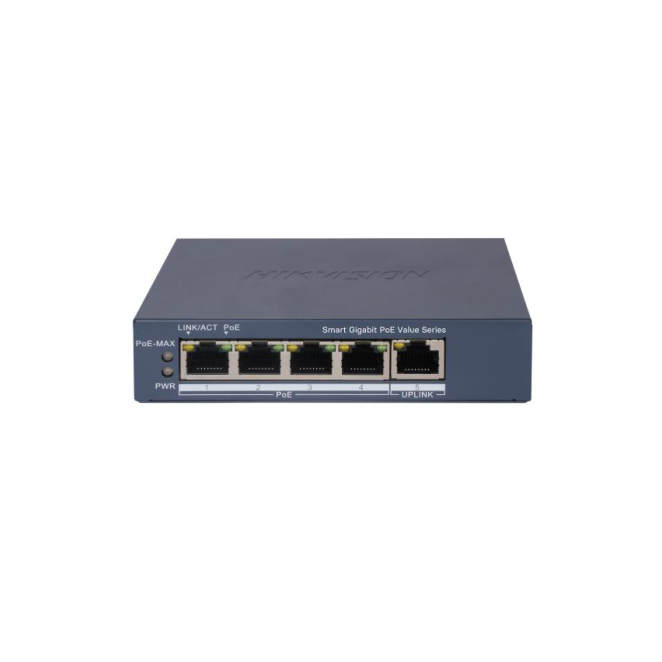 Hikvision DS-3E1505P-EI/M switch Gestionado Gigabit Ethernet (10/100/1000) Energía sobre Ethernet (PoE) Gris