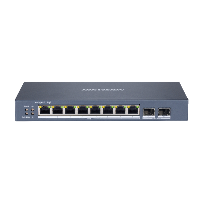 Hikvision DS-3E1510P-SI switch gestionado L2 Gigabit Ethernet (10/100/1000) Energía sobre Ethernet (PoE) Negro