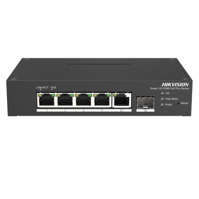 Hikvision DS-3T1306P-SI/HS switch Gestionado L2 Fast Ethernet (10/100) Energía sobre Ethernet (PoE) Negro