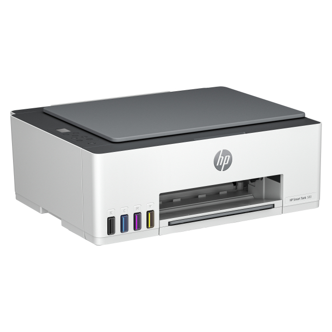 HP Smart Tank 580 All-in-One Printer, Home and home office, Print, copy, scan, Wireless; High-volume printer tank; Print from phone or tablet; Scan to PDF