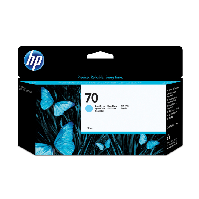 HP Cartucho de tinta 70 cian claro de 130 ml