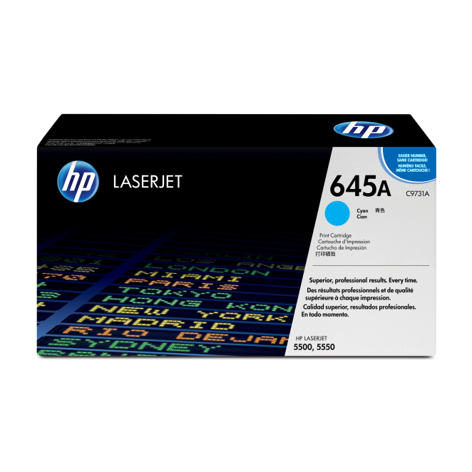 HP Cartucho de tóner original LaserJet 645A cian
