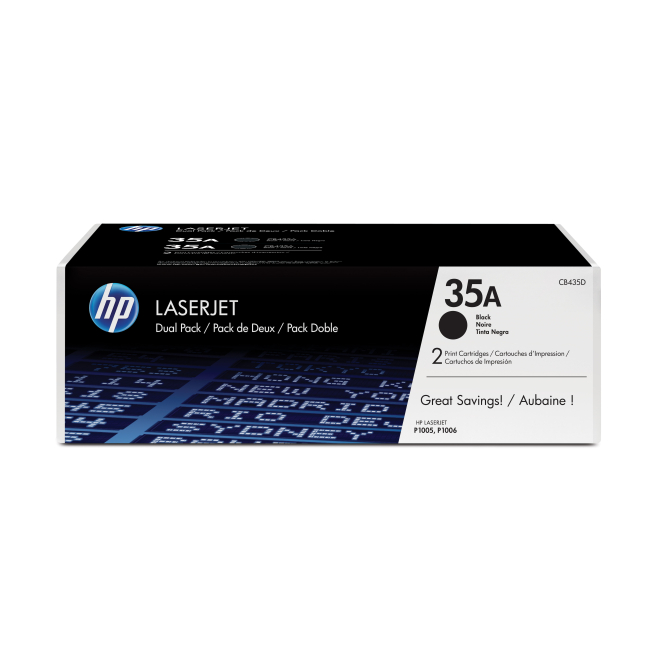 HP Pack de ahorro de 2 cartuchos de tóner original LaserJet 35A negro