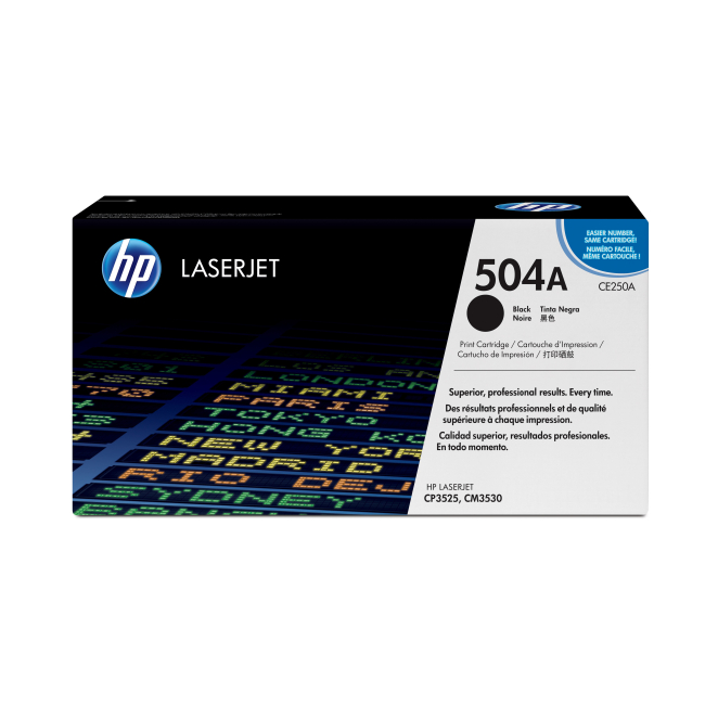 HP Cartucho de tóner original LaserJet 504A negro