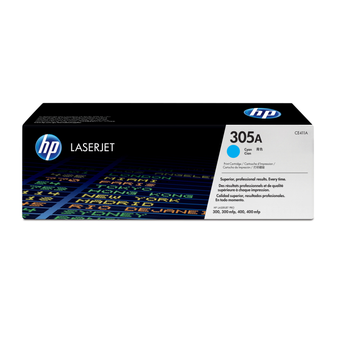HP Cartucho de tóner original LaserJet 305A cian