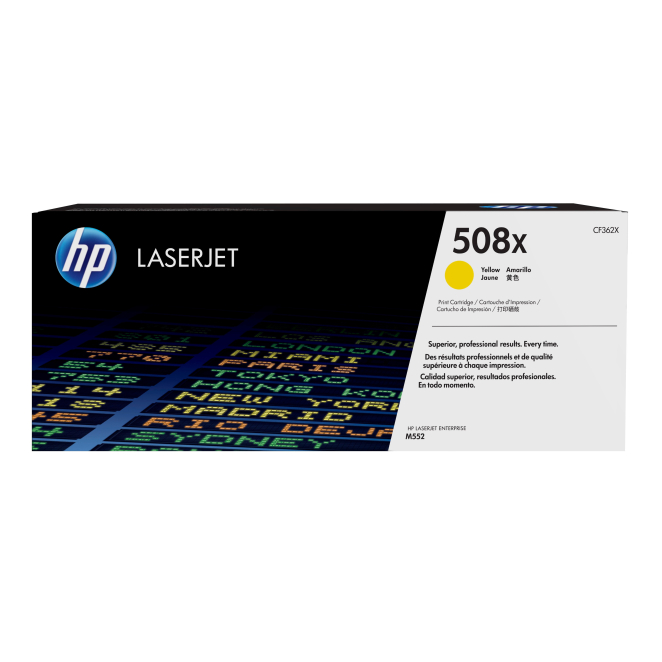 HP Cartucho de tóner original LaserJet 508X amarillo de alta capacidad
