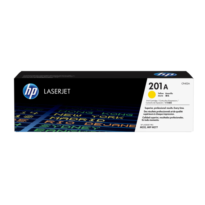 HP Cartucho de tóner original LaserJet 201A amarillo