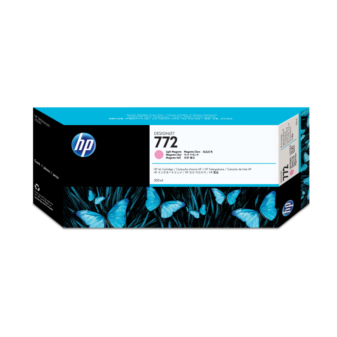 HP Cartucho de tinta DesignJet 772 magenta claro de 300 ml