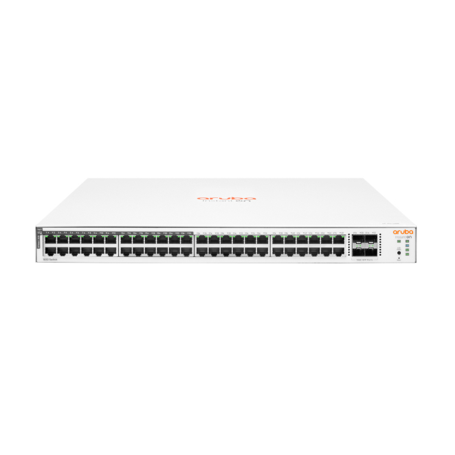 HPE Aruba Networking Aruba Instant On 1830 48G 24p Class4 PoE 4SFP 370W Gestionado L2 Gigabit Ethernet (10/100/1000) Energía sobre Ethernet (PoE) 1U