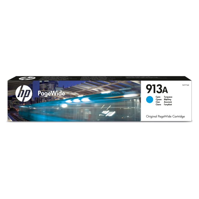 HP Cartucho cian original PageWide 913A