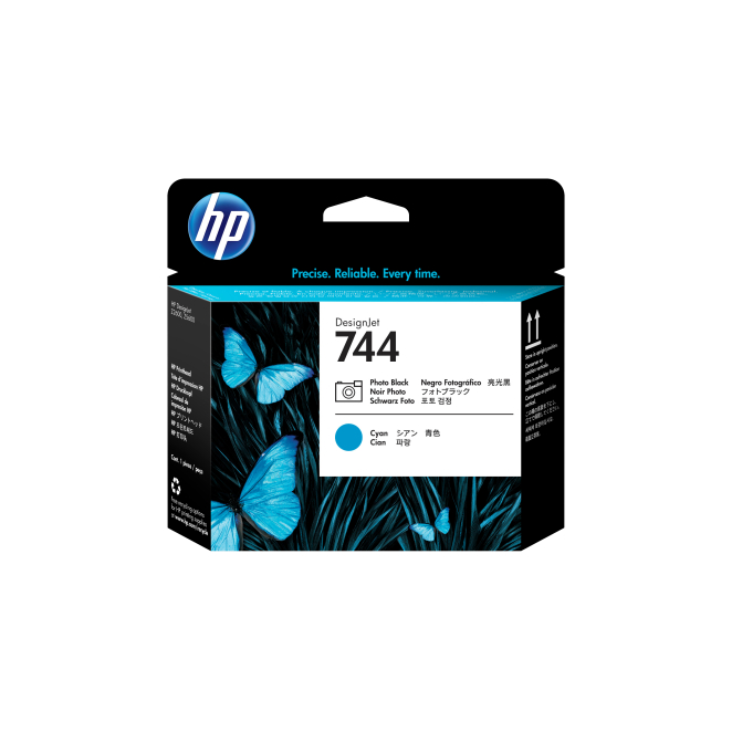 HP cabezal de impresión DesignJet 744 negro fotográfico/cian