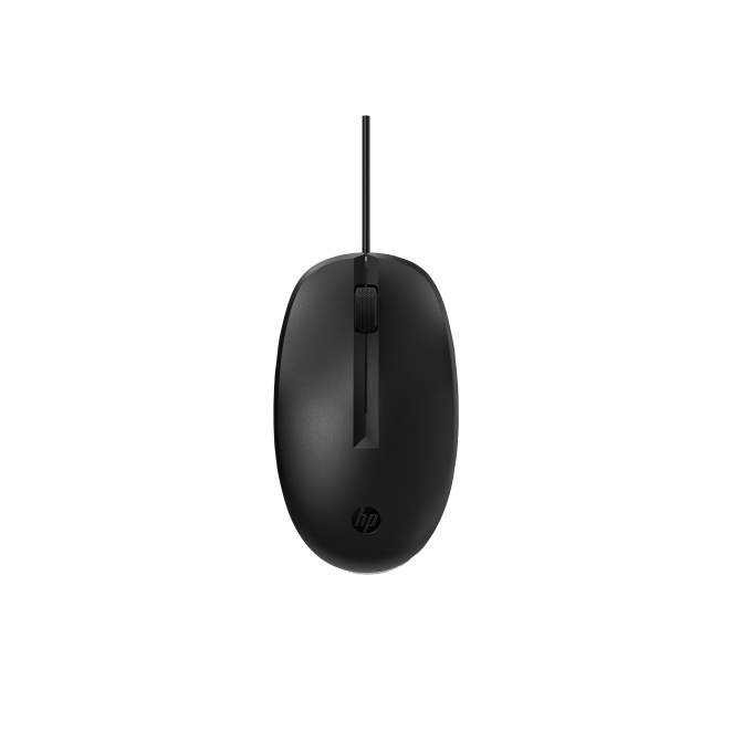 HP Ratón láser con cable 128, vista frontal