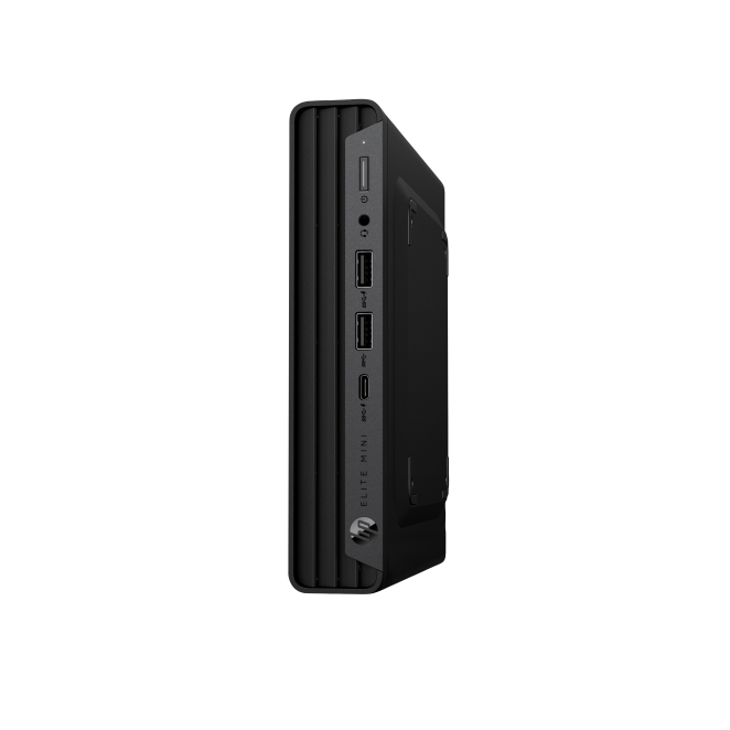 HP Elite Mini 600 G9, uso en oficina con teclado