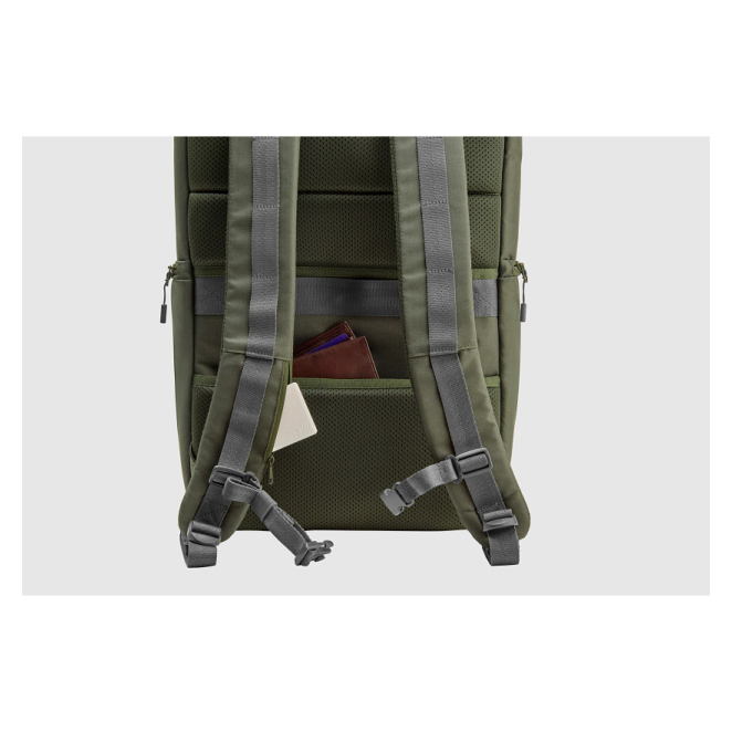 HP Mochila modular para portátil de 15,6 pulgadas vista desde arriba mostrando el almacenamiento