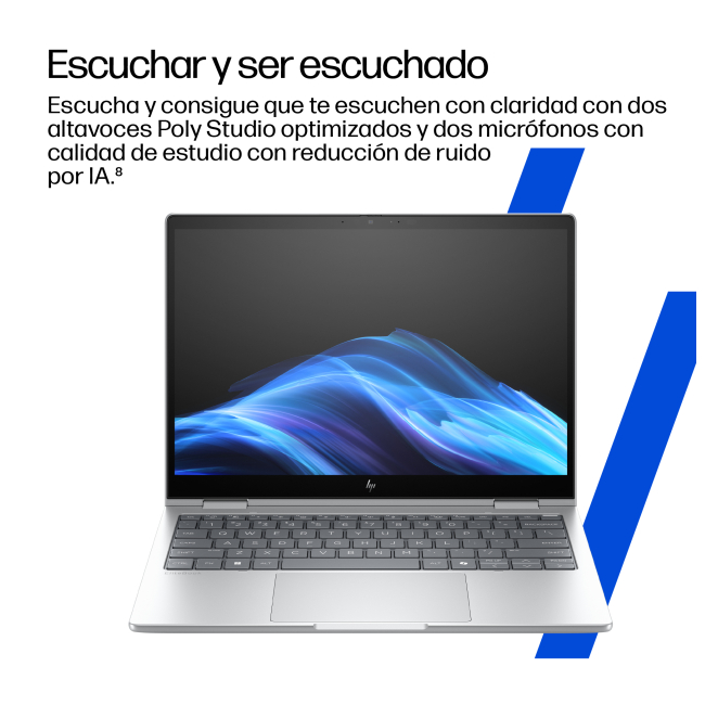HP EliteBook 8 Flip G1i siendo usado para videoconferencia