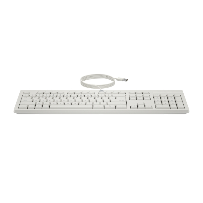 HP Combo de teclado y ratón con cable 225 con fondo blanco