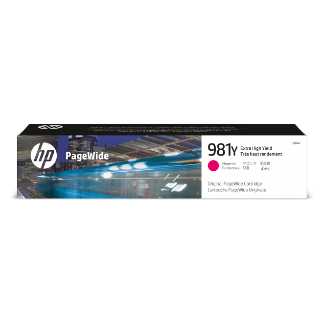 HP Cartucho original PageWide 981Y magenta de alto rendimiento