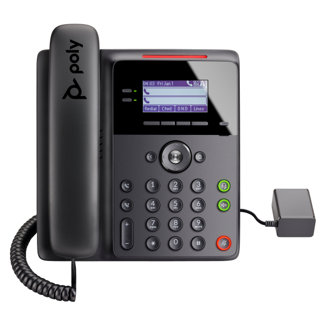 Poly Teléfono IP Edge B20 y habilitado para alimentación a través de Ethernet (PoE)