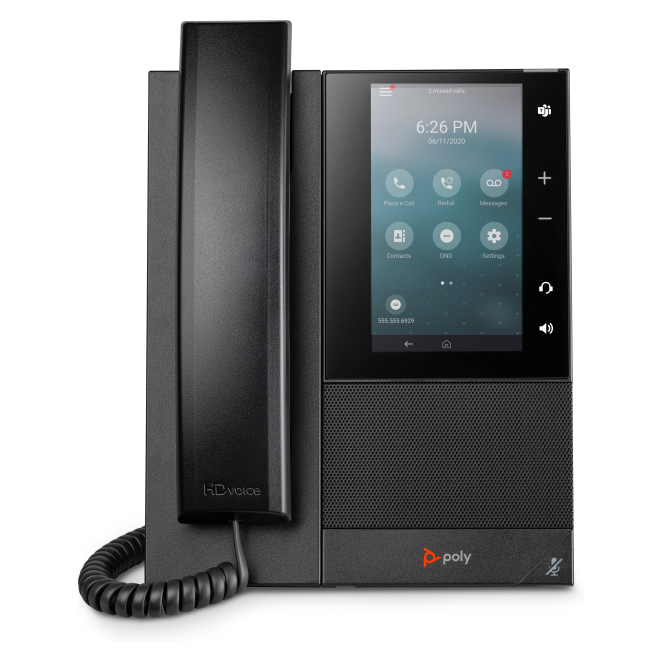 Poly Teléfono multimedia empresarial CCX 500 con SIP abierto y habilitado para alimentación a través de Ethernet (PoE)