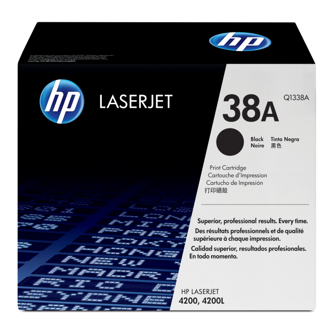 HP 38A Black Original LaserJet Toner Cartridge cartucho de tóner 1 pieza(s) Negro