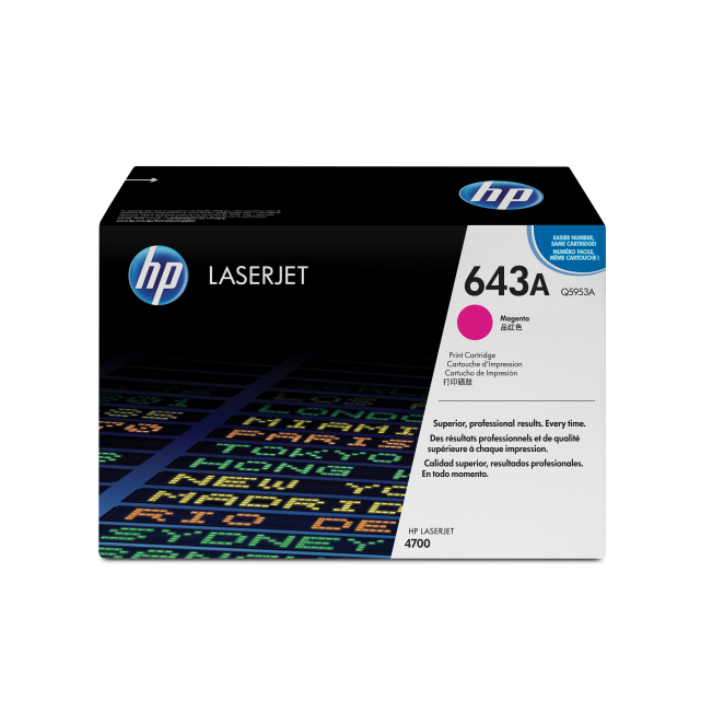 HP Cartucho de tóner original LaserJet 643A magenta