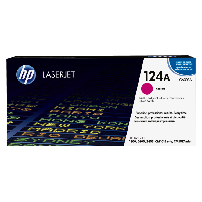 HP Cartucho de tóner original LaserJet 124A magenta