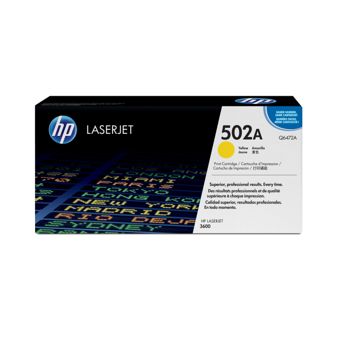 HP Cartucho de tóner original LaserJet 502A amarillo
