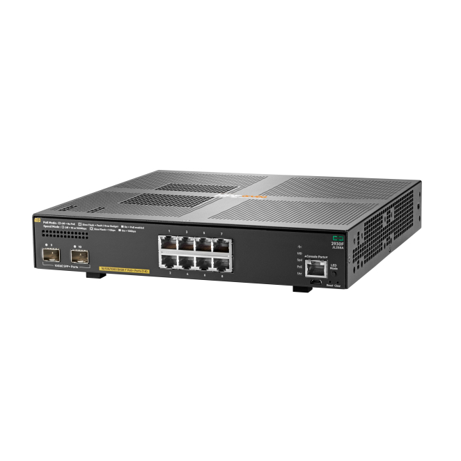 HPE Aruba Networking 2930F 8G PoE+ 2SFP+ Switch con puertos PoE+