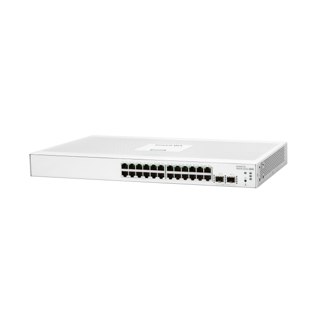 HPE Aruba Networking Instant On Switch 24p Gigabit 2p SFP 1830 vista trasera