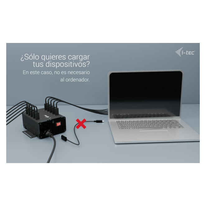 i-tec USB-C/USB-A Metal Charging + Data HUB teléfono y laptop