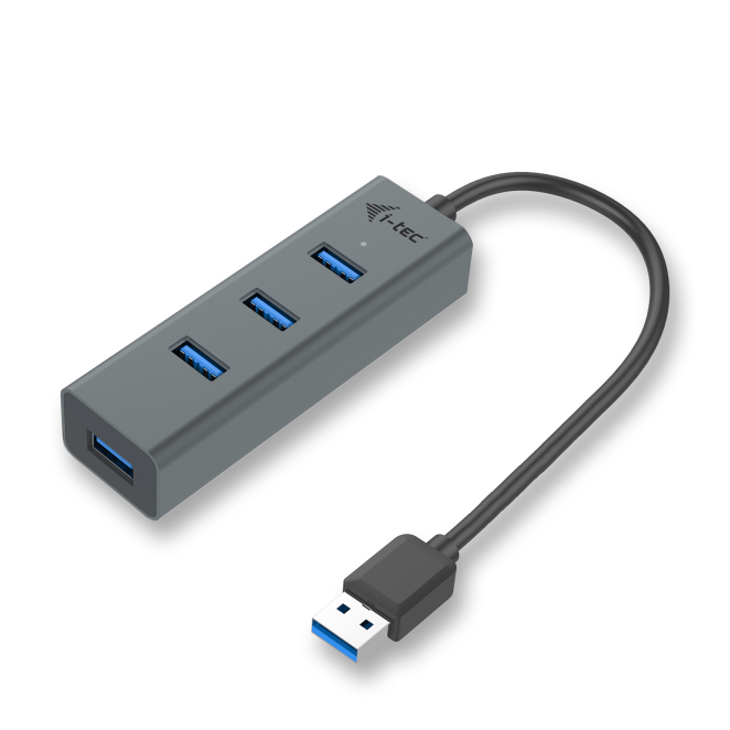 i-tec Metal USB 3.0 HUB 4 Port, diseño compacto y metálico