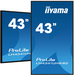 iiyama LH4341UHS-B2 pantalla de señalización 108 cm (42.5″) LCD 500 cd / m² 4K Ultra HD Procesador incorporado Android 8.0 18/7