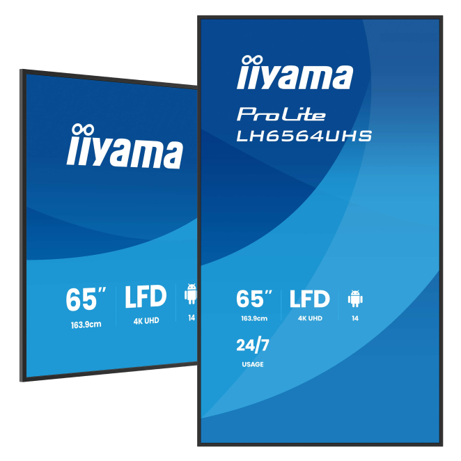 iiyama LH6564UHS-B1AG pantalla de señalización 65 pulgadas 4K Ultra HD