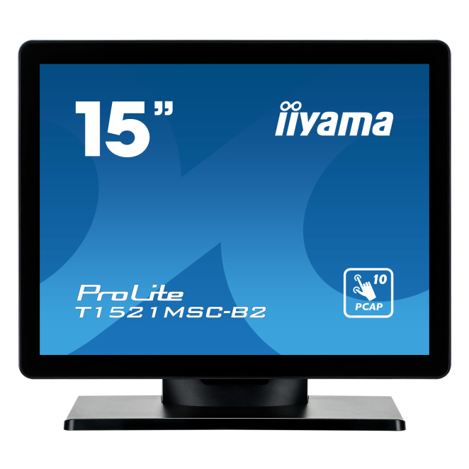 iiyama ProLite T1521MSC-B2 pantalla para PC 38,1 cm (15″) 1024 x 768 Pixeles XGA LED Pantalla táctil Mesa Negro