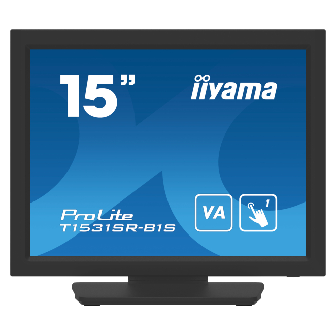 monitor iiyama T1531SR-B1S de 15 pulgadas en uso comercial