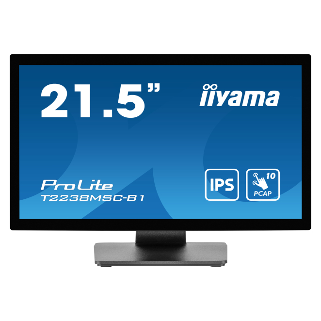 iiyama ProLite T2238MSC-B1 pantalla para PC 54,6 cm (21.5″) 1920 x 1080 Pixeles Full HD LED Pantalla táctil Negro