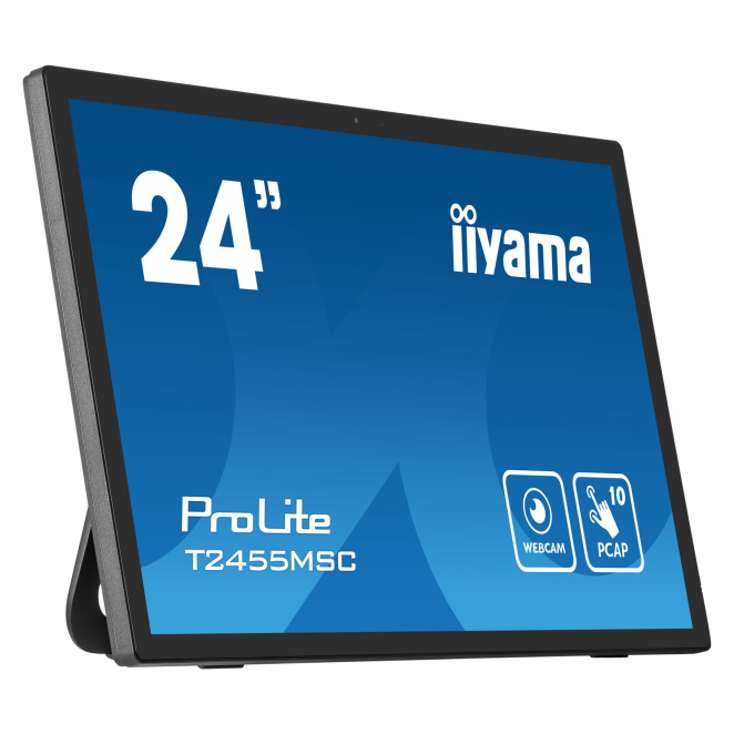 iiyama T2455MSC-B1 pantalla de señalización Pantalla plana para señalización digital 61 cm (24″) LED 400 cd / m² Full HD Negro Pantalla táctil